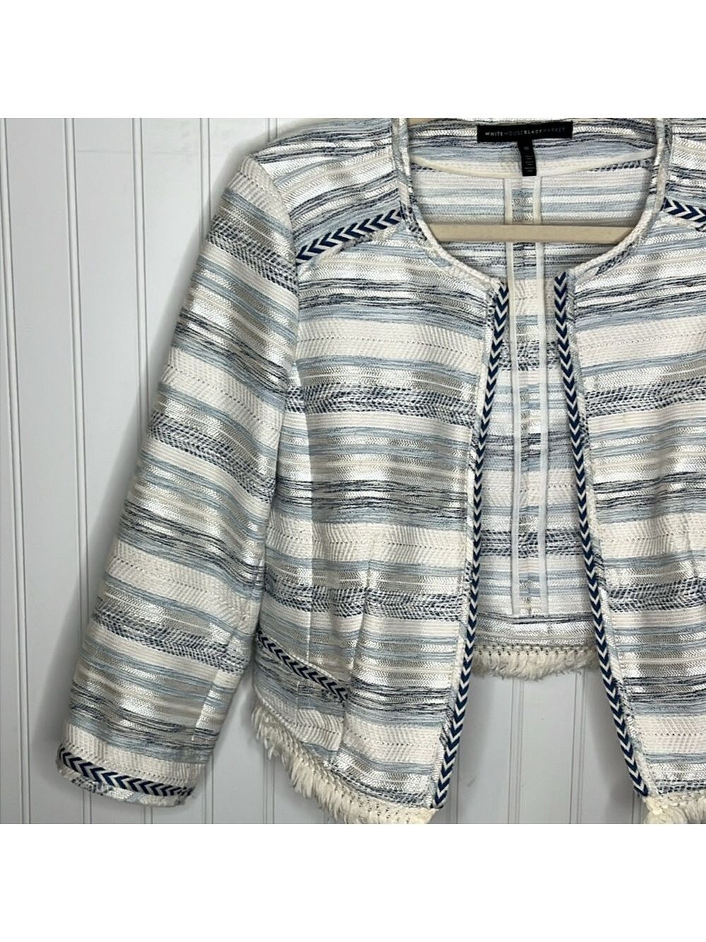White House Black Market Crop Jacket Size 10 - Picture 2 of 9